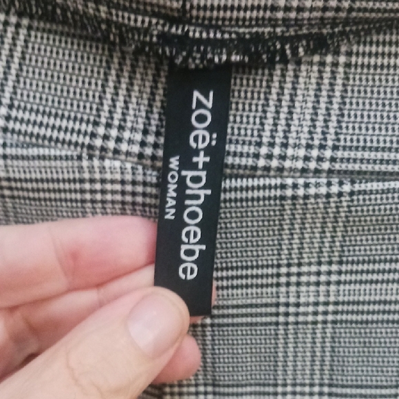 Elegant Women's Gray Plaid Cropped Pants NWT - Picture 7 of 8